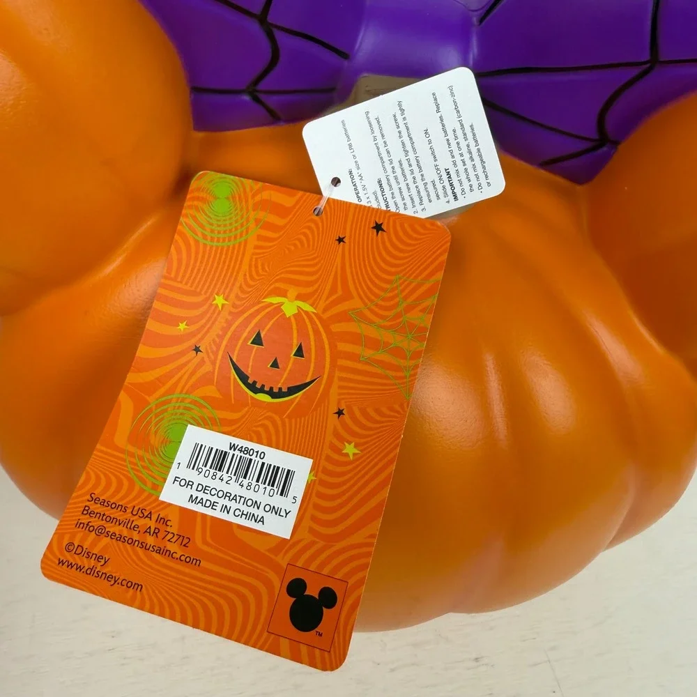 Disney Mickey Minnie Mouse Light Up Pumpkin Halloween Decor Set Orange - Picture 13 of 16